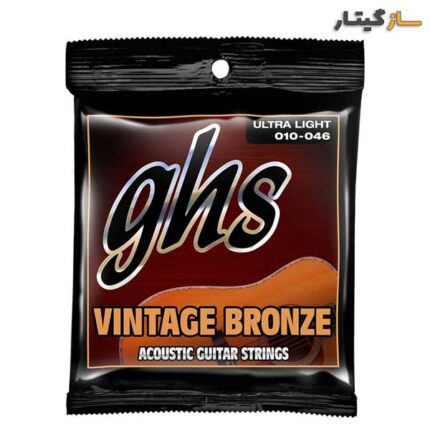 سیم‌ گیتار جی اچ اس مدل ghs vintage bronze 10-46