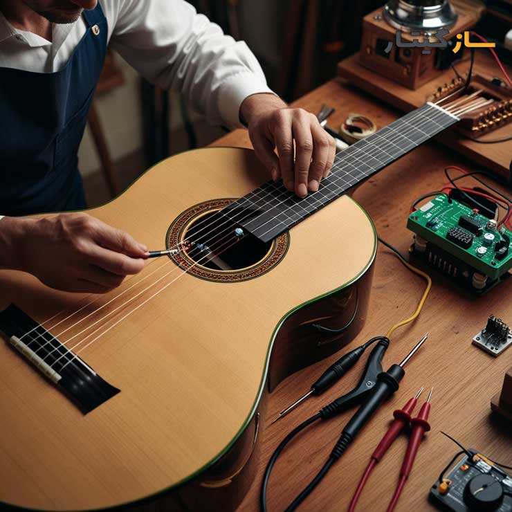تعمیر پیکاپ گیتار کلاسیک و مشکلات رایج آن