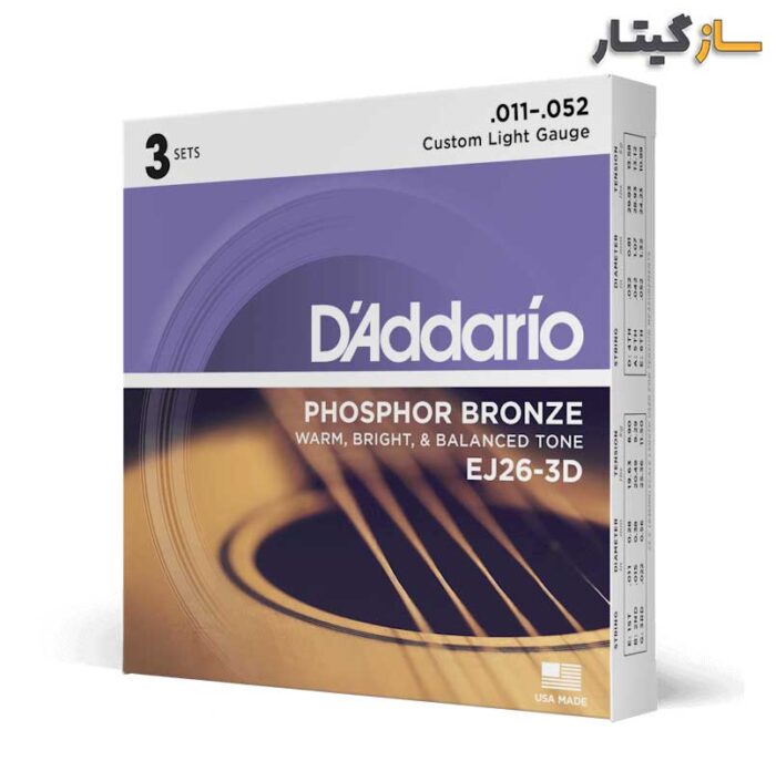 سیم گیتار آکوستیک D’Addario EJ26