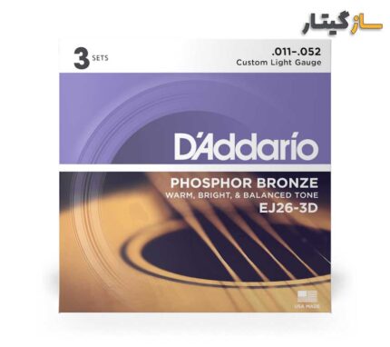 سیم گیتار آکوستیک D'Addario EJ26 Phosphor Bronze