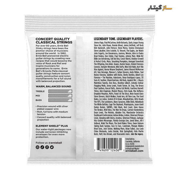 Ernie Ball Black Silver 2406