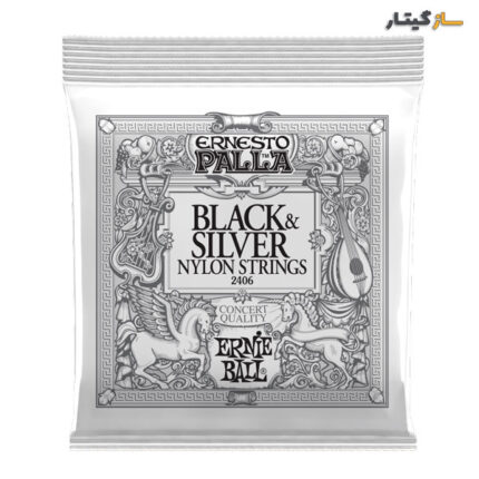 سیم گیتار کلاسیک ارنی بال مدل Ernie ball black silver 2406